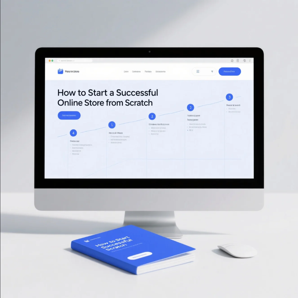 Entrepreneur building an online store from scratch