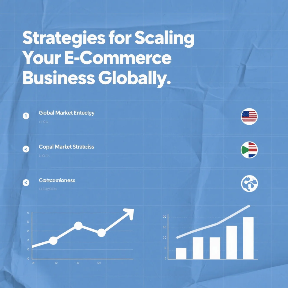 Global e-commerce network with shopping cart icons across world map