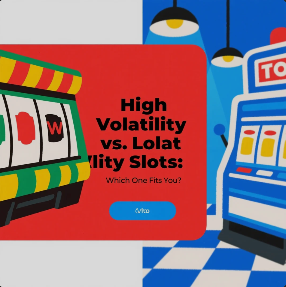 Comparison of high volatility and low volatility slot machines side by side
