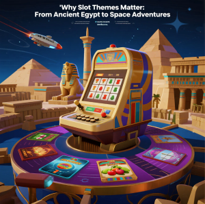 online slot themes featuring Egyptian pyramids and futuristic space designs