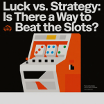 player using slot machine strategy in a casino