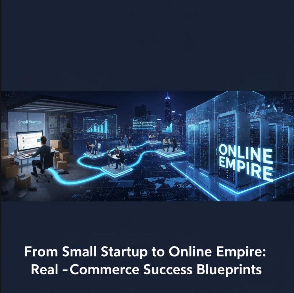 Laptop showing online store growth chart symbolizing e-commerce business success