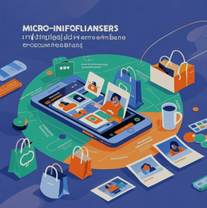 A micro-influencer recording product content on a smartphone for an e-commerce brand