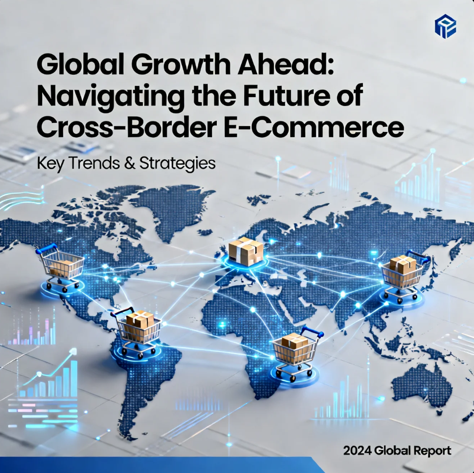 global cross-border e-commerce growth illustrated by digital trade and logistics networks