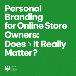 Online store owner presenting products while building a personal brand presence across social media