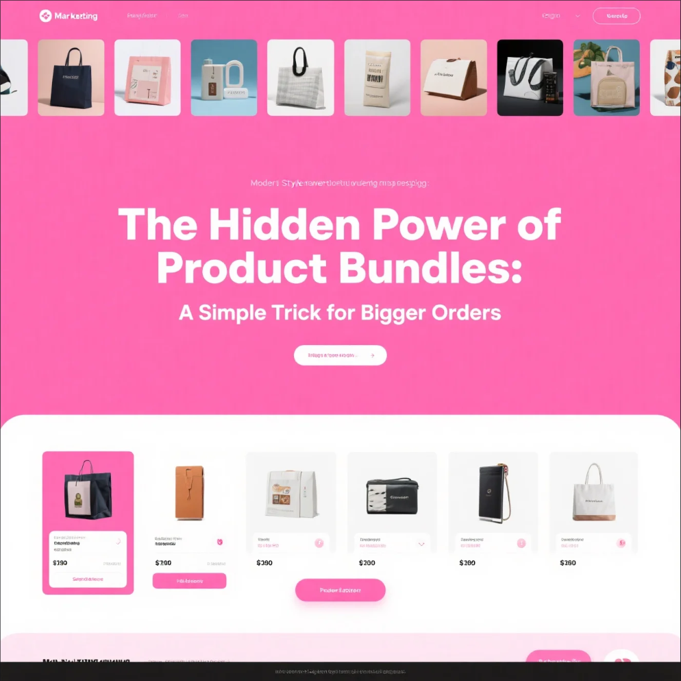 ecommerce product bundles displayed together to encourage higher order values